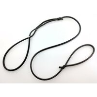 Predvádzacie kožené vodítko okrúhle 6mm čierne